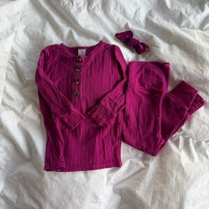 Lou Lou & Co Jasmine Ribbed Top + Bottoms Set